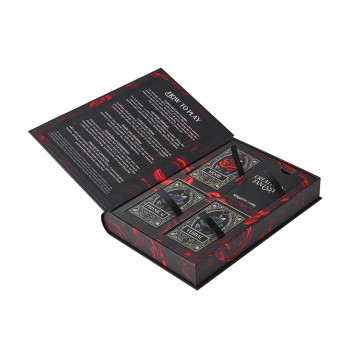 Custom Book-Style Rigid Card Game Box with Magnetic Closure