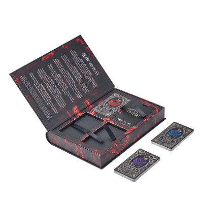 Custom Book-Style Rigid Card Game Box with Magnetic Closure