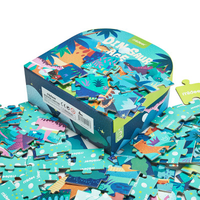 Custom Printed Premium Logo Suitcase-Shaped Rigid Puzzle Box with Handle