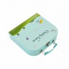 Custom Suitcase-Style Rigid Educational Toy Packaging Box with Handle