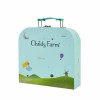 Custom Suitcase-Style Rigid Educational Toy Packaging Box with Handle