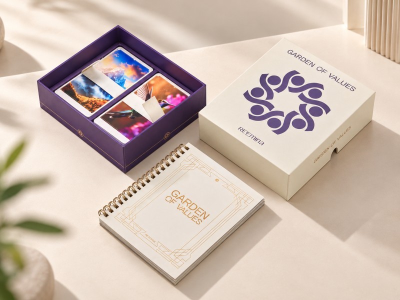Rigid lid and base packaging box for board games and puzzles