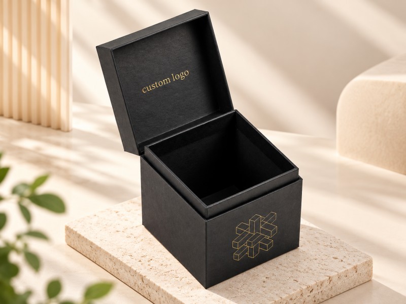 Hinged lid rigid game packaging box