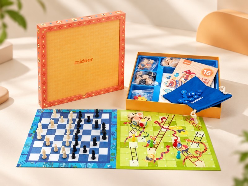 Multi compartment board game packaging box