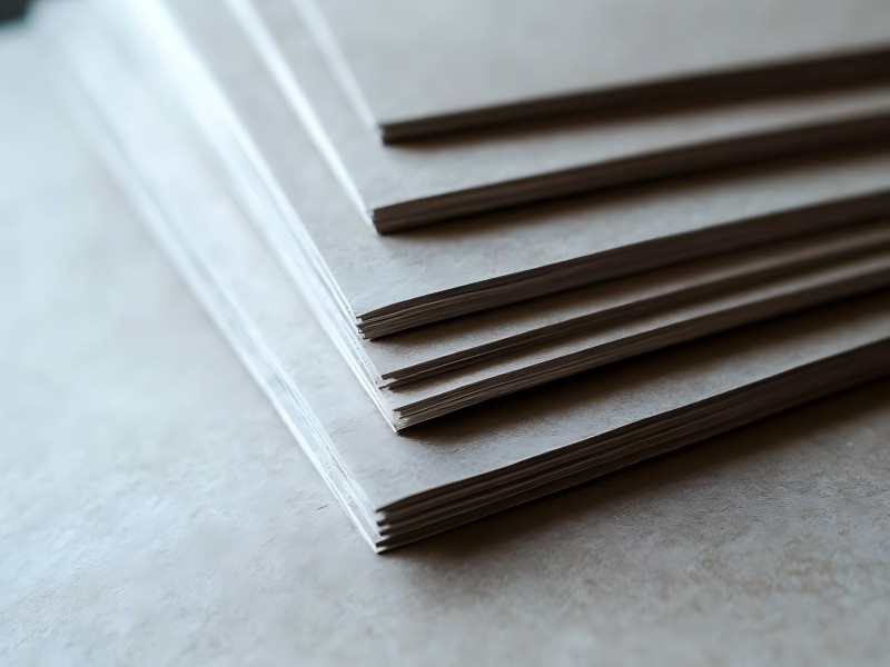 Greyboard and specialty wrapping paper for game packaging