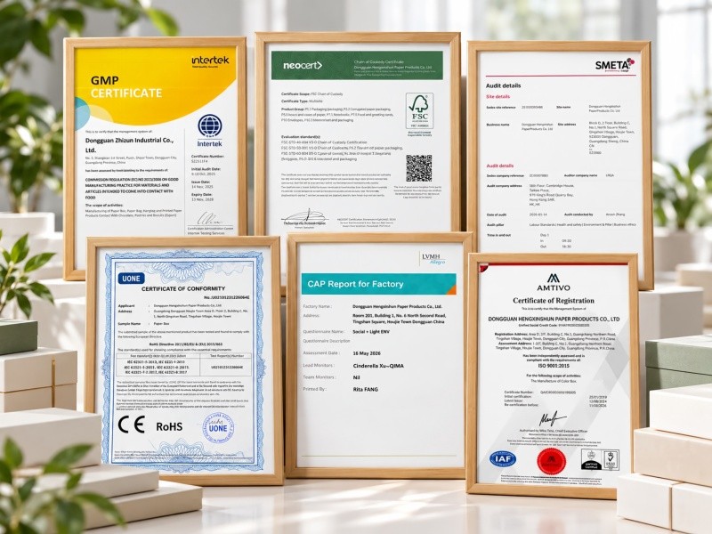 DHP Boxes certification audit and compliance documentation