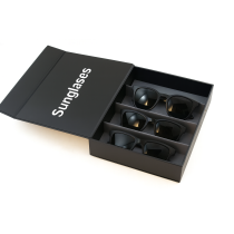 Custom Sunglasses Box | Rigid Cardboard Drawer Sliding Structure | Gold Foil Stamping Logo