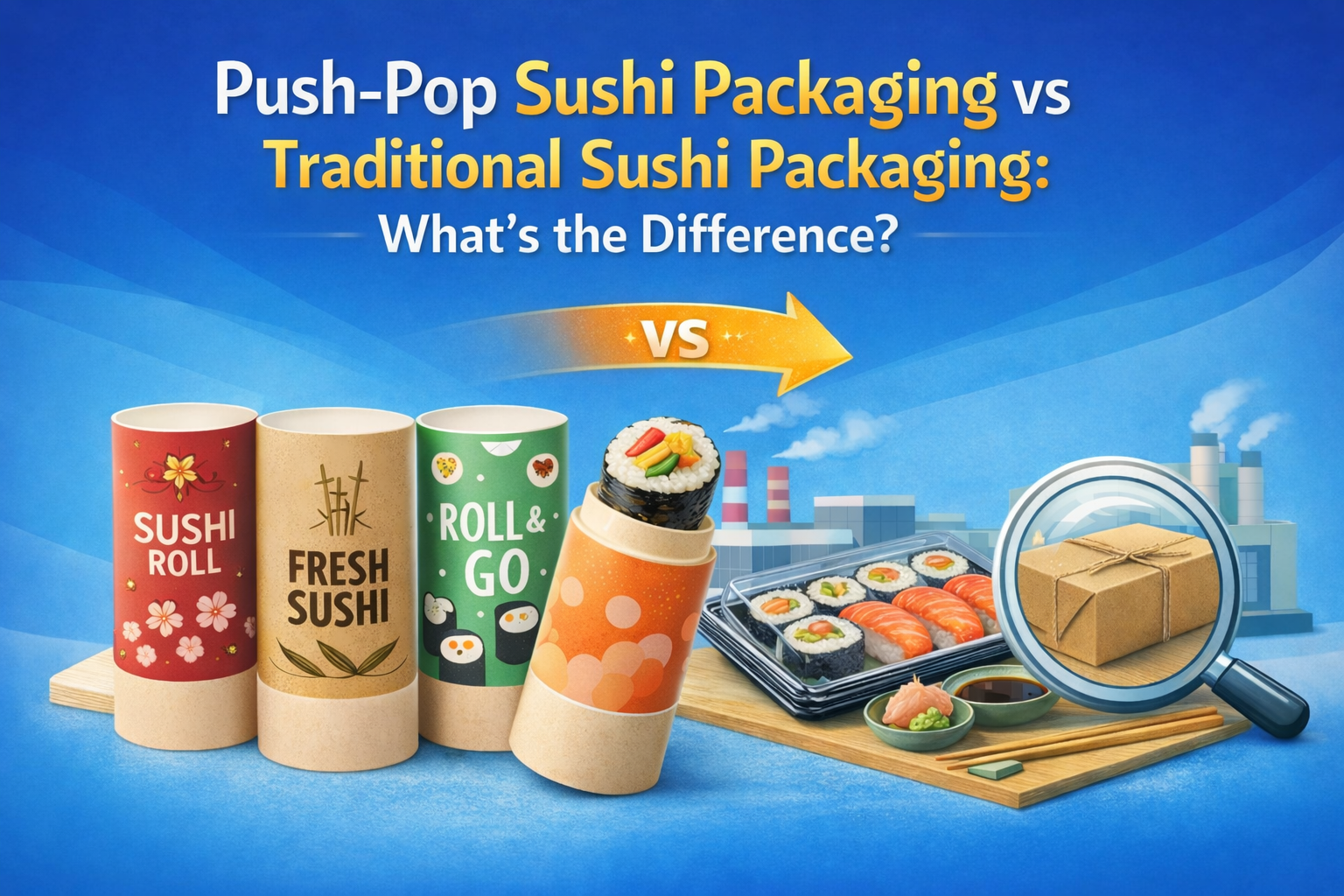 Sushi packaging box