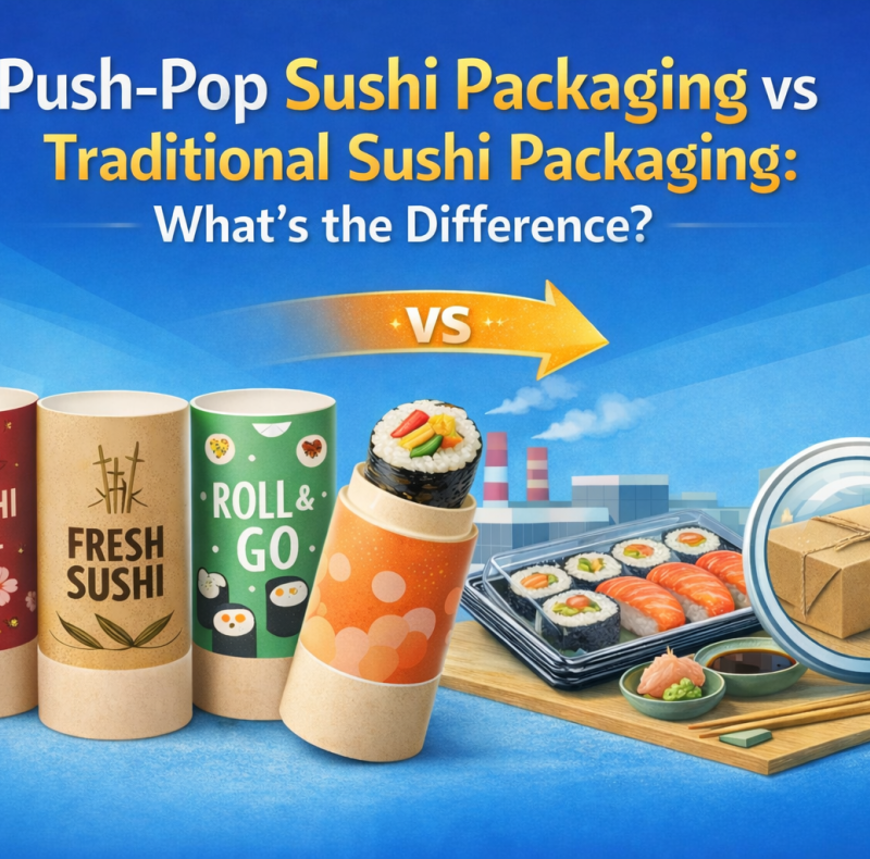 Push-Pop Sushi Packaging  box vs Traditional Sushi Packaging: What’s the Difference?