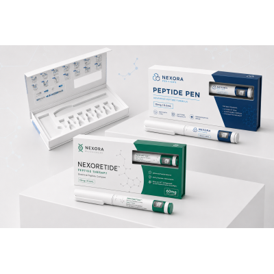 Custom Peptide Gift Set Packaging Box | Rigid Magnetic Lid Box with CMYK Printing