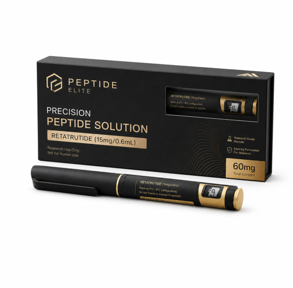 Custom Magnetic Closure Peptide Packaging Box | Rigid Cardboard Material with Gold Foil Stamping Logo
