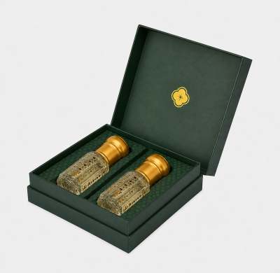 Custom Double Door Attar Perfume Box | Luxury Magnetic Closure Fragrance Packaging