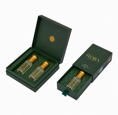 Custom 12ml Luxury Attar Oil Packaging Box | Premium Rigid Perfume Gift Box