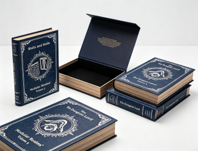 Custom Round Spine Book Style Rigid Box for Jewelry & Luxury Gifts