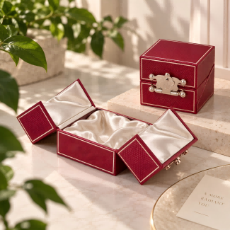 High end jewelry packaging box project with velvet insert