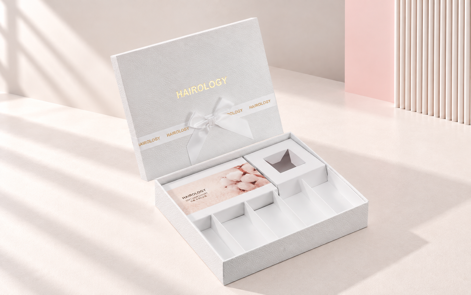 Natural skincare packaging using FSC paper and embossing
