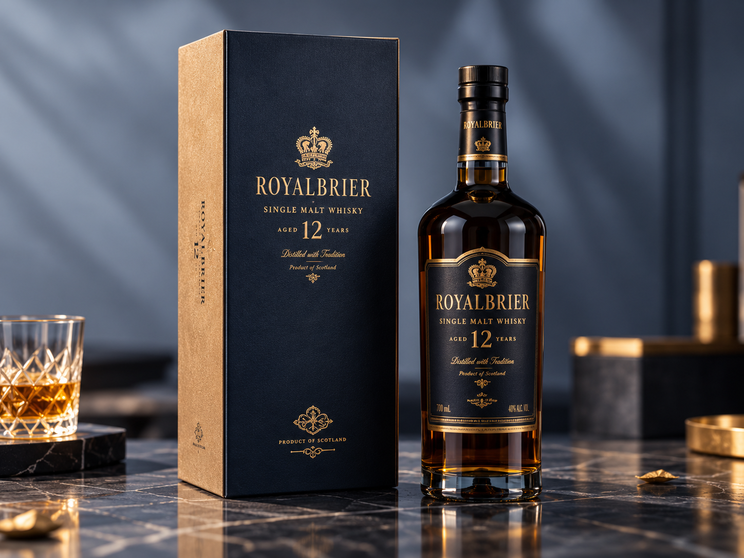 Custom rum and vodka spirits gift box
