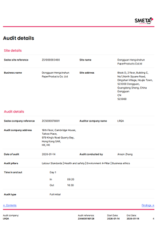 DHP SMETA 4-Pillar Audit Report
