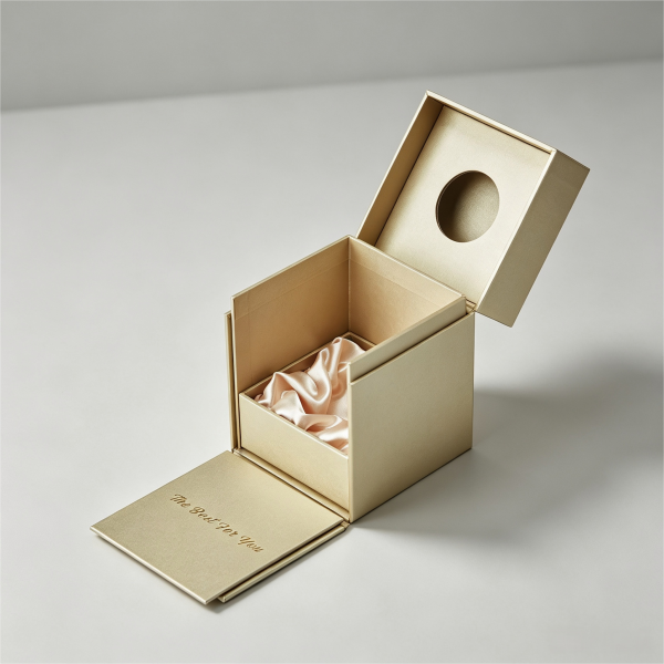 Luxury fabric insert inside rigid box