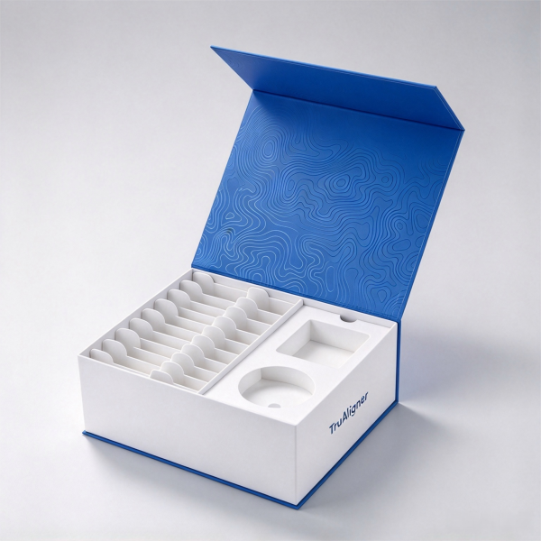 Paperboard insert inside rigid box