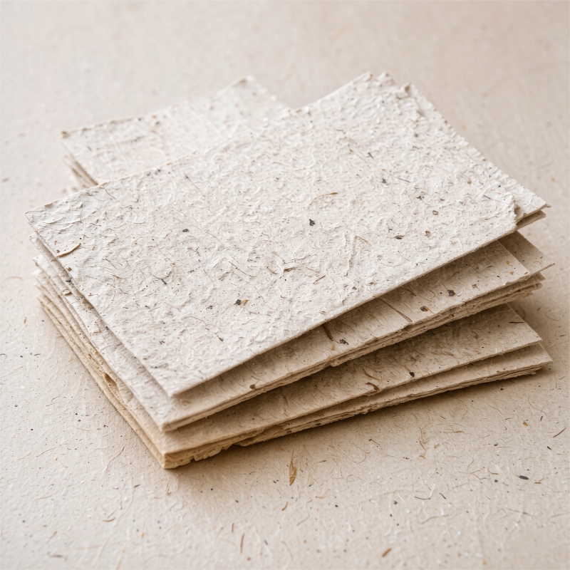 Recycled paper material for custom luxury packaging