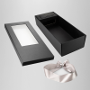 Custom Rectangular Flower Gift Box with Clear Window and Ribbon