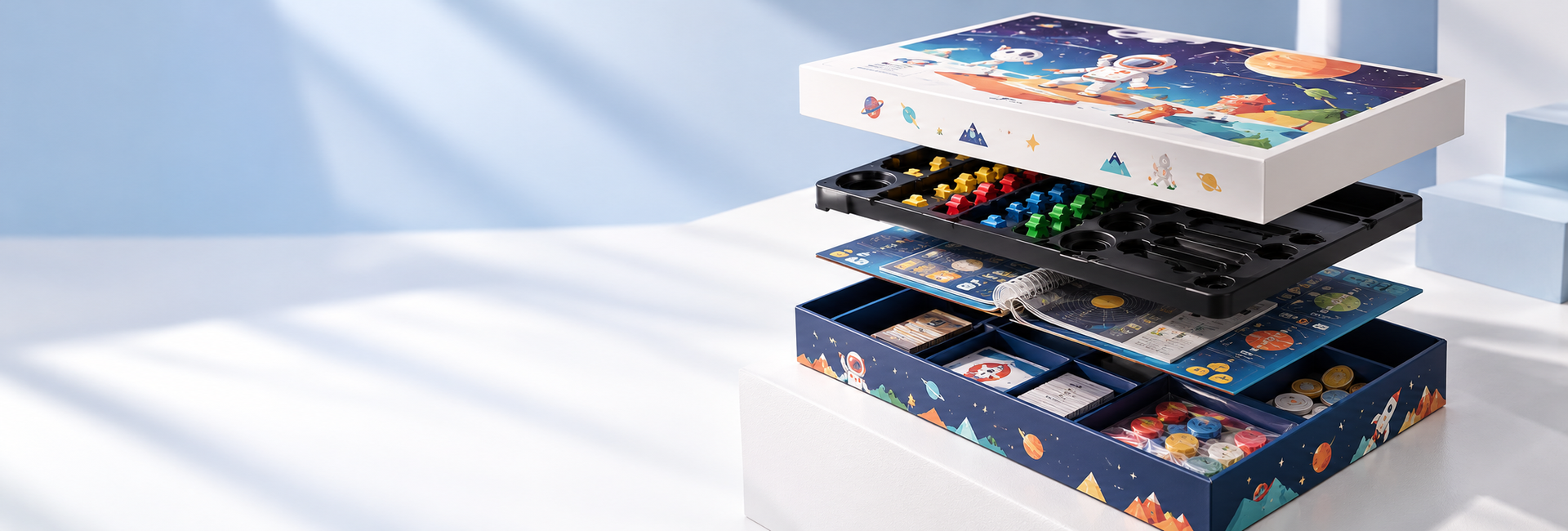 Custom game puzzle and educational toy packaging boxes by DHP Boxes