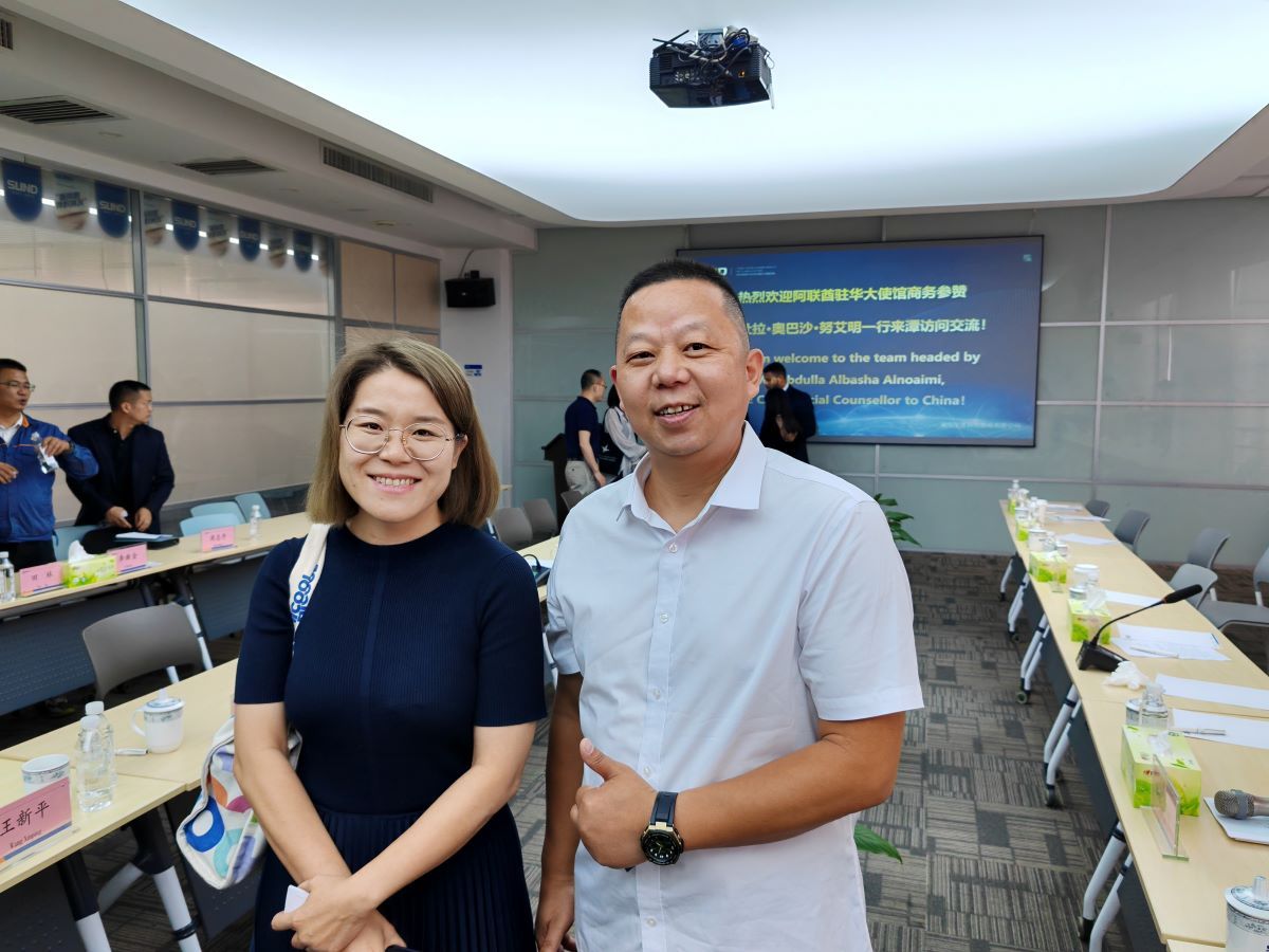 A delegation from the UAE Embassy in China visited Xiangtan City to discuss cooperation in areas such as desert agriculture and water treatment.