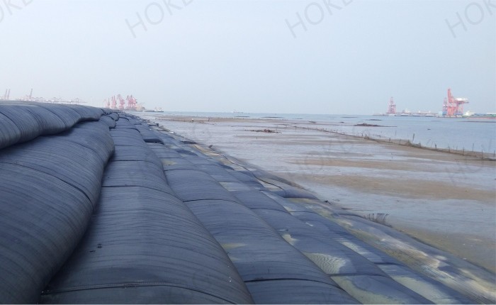 Effect of using geotube bags