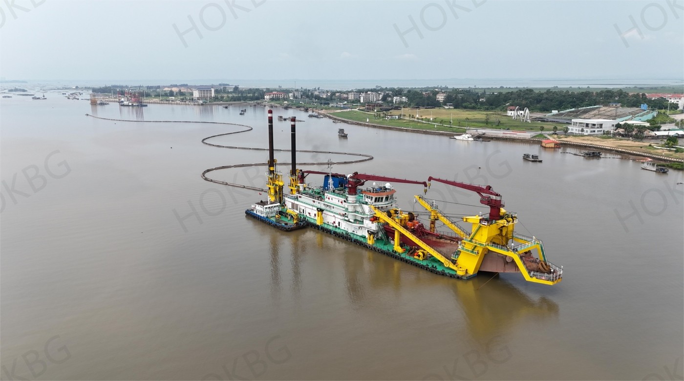 Channel dredging and maintenance under construction