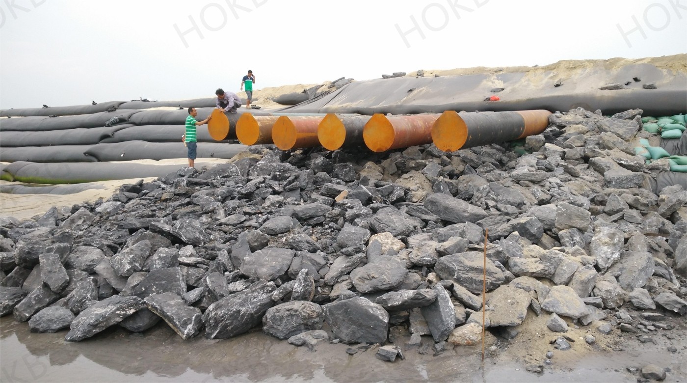Actual picture of the mud-receiving area in the dredging and maintenance channel