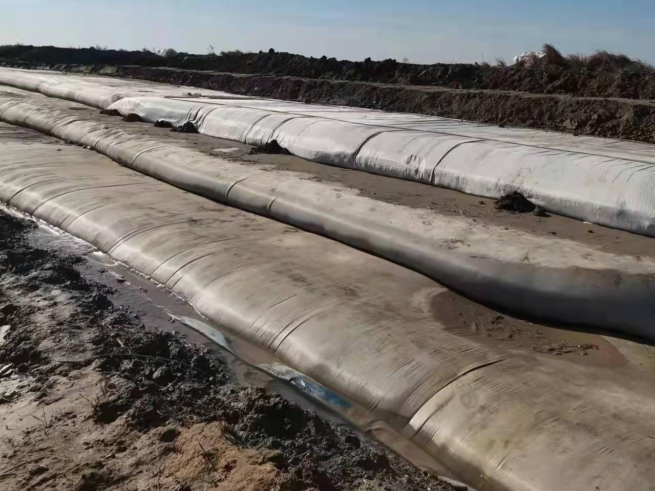 HOKBG Geotextile Tube Cofferdam for Hotel Beach