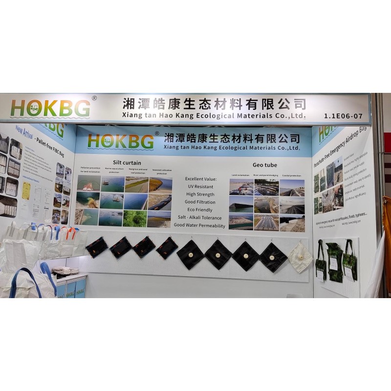 HOKBG Showcases UV-Resistant Geo Tubes and Integrated Silt Curtains at the 140th Canton Fair