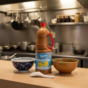 Tonkotsu Ramen Soup (Dark) Supplier | Ramen Soup Base For Catering | Bulk Asian Cooking Sauces