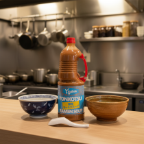 Tonkotsu Ramen Soup (Dark) Supplier | Ramen Soup Base For Catering | Bulk Asian Cooking Sauces