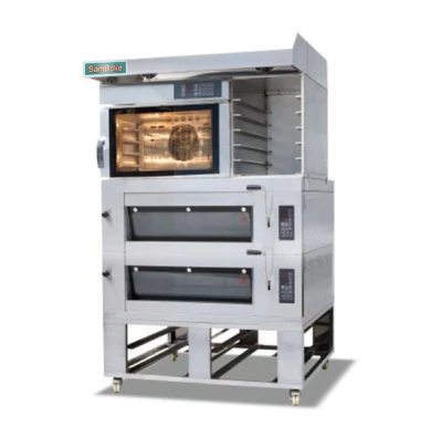 Commercial Combination Deck Oven | Bakery Equipment Stainless Steel Electric Convection & Deck Oven