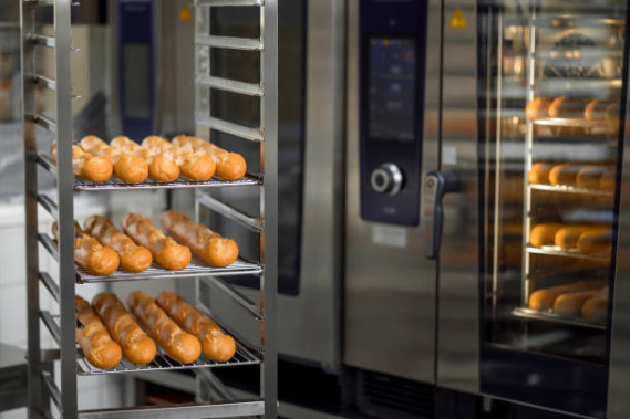 bakery rotary convection oven with rotating tray rack