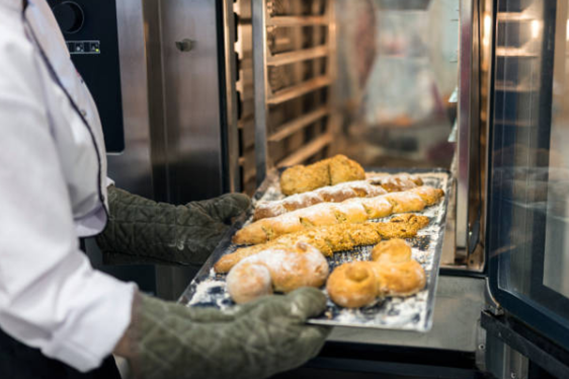 stainless steel rotating convection oven for bread baking