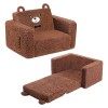 Foldable Kids Soft Sofa 2 In 1, Comfortable Toddler Chair | Convertible Into Sofa Recliner Custom