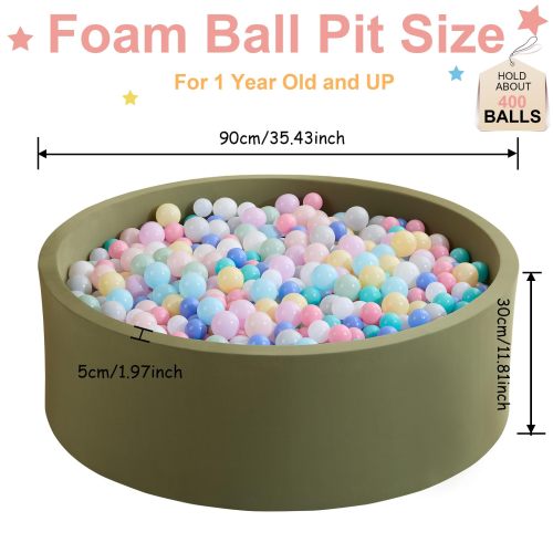 Round Ball Pool Baby Foam Ball Pit for Kids Soft & Safe Indoor Playing