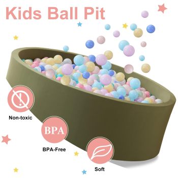 Round Ball Pool Baby Foam Ball Pit for Kids Soft & Safe Indoor Playing