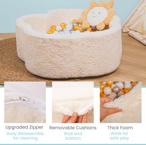 Tender Baby Foam Ball Pit Flower Shaped Ball Pool for Kids Soft & Safe Indoor Playing