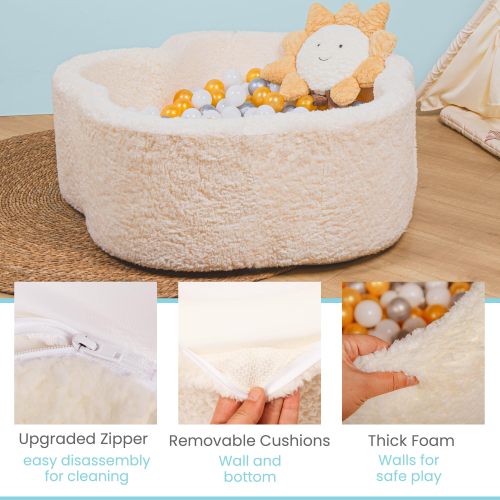 Tender Baby Foam Ball Pit Flower Shaped Ball Pool for Kids Soft & Safe Indoor Playing