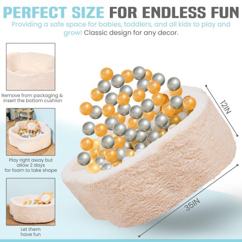 Tender Baby Foam Ball Pit Flower Shaped Ball Pool for Kids Soft & Safe Indoor Playing