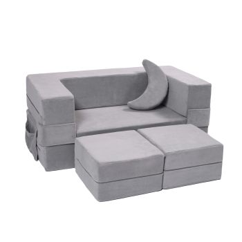 Tender Modular Kids Couch Toddler Foam Sofa Compressed for Kids Soft & Safe Indoor Playing
