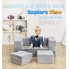 Tender Modular Kids Couch Toddler Foam Sofa Compressed for Kids Soft & Safe Indoor Playing