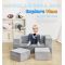 Tender Modular Kids Couch Toddler Foam Sofa Compressed for Kids Soft & Safe Indoor Playing