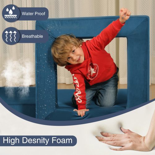 Modular Kids Play Sofa - Soft Foam Couch Nugget Play Couch for Toddlers Safe Indoor Play