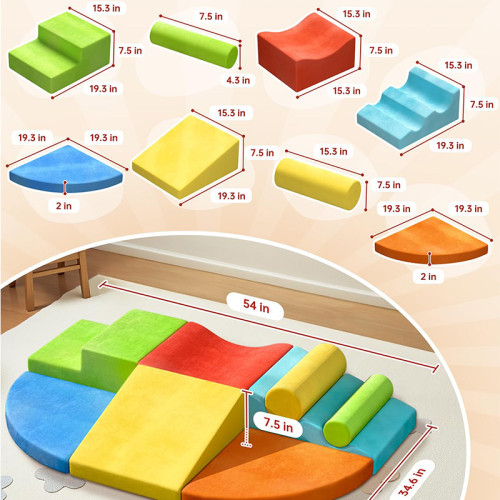 Premium Soft Foam Building Blocks for Toddlers - Soft Play Blocks for Indoor Learning & Fun