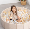 Foldable Beige Ball Pit: A Stylish Sensory Haven